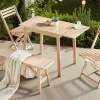 In- und Outdoor Sitzbank BALI 110cm natur hell Akazienholz wetterfest Balkonbank
