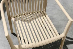 In- und Outdoor Stuhl STUDIO ITALIA greige stapelbar wetterfest Gartenstuhl