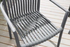 In- und Outdoor Stuhl STUDIO ITALIA anthrazit stapelbar wetterfest Gartenstuhl