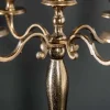 Kerzenständer MODERN BAROCK 40cm gold 5-armig Lüster Aluminium poliert Kerzenhalter