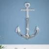 Maritime Wanddekoration SEVEN SEAS 70cm silber 3D Anker