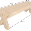 Massive Gartenbank EMPIRE TEAK 160cm natur Teakholz Outdoor-Sitzbank wetterfest