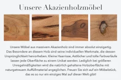 Massiver Baumstamm Esstisch GENESIS 180cm Akazie Baumkante Kufengestell Industrial Finish