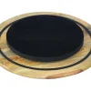 Massiver Drehteller SERVANT 60cm natur Mangoholz drehbare Servierplatte rund