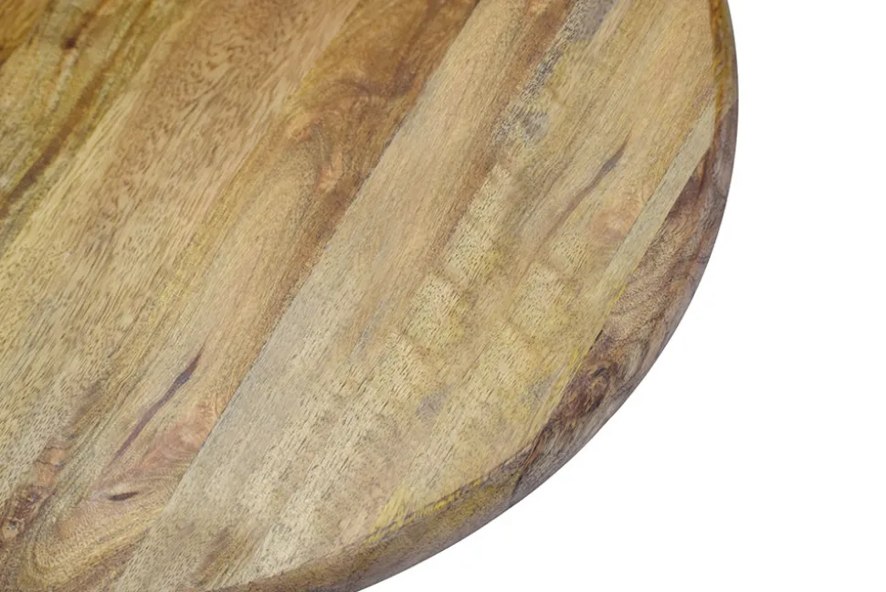 Massiver Drehteller SERVANT 60cm natur Mangoholz drehbare Servierplatte rund