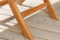 Massiver Esstisch EMPIRE TEAK 100cm natur Teakholz klappbar