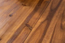 Massiver Esstisch GENESIS 200cm braun Akazienholz Baumkante Eisengestell Industrial
