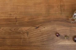 Massiver Esstisch MAMMUT 300cm natur Akazie schwarz Metall Baumkante 5cm Tischplatte