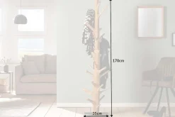 Massiver Garderobenständer TREE NATURE 170cm natur Holz Kleiderständer
