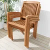 Massiver Gartenstuhl EMPIRE TEAK natur Teakholz stapelbar