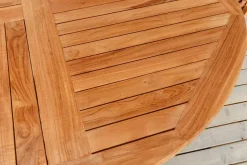 Massiver Gartentisch EMPIRE TEAK 120cm natur Teakholz rund klappbar Outdoor Balkontisch