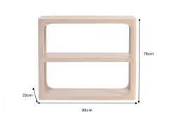Massiver Konsolentisch ELEMENTS 90cm braun honey finish Mangoholz Regal