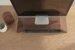 Massiver Monitorständer GATSBY 50cm braun Mangoholz Bildschirmständer Erhöhung