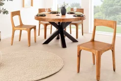 Massiver Stuhl ORGANIC braun Akazienholz honey finish handmade
