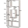 Massives Bücherregal CUBUS 180cm braun Sheesham stone finish einzigartige Maserung