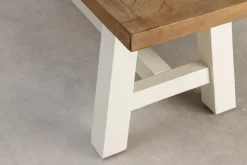 Massive Sitzbank HAMPTONS 200cm hellbraun creme Pinienholz