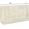 Massives Sideboard ART DECO 170cm weiß gekälkt Mangoholz 3D-Front handmade
