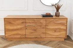 Massives Sideboard DESERT 160cm sand beige Akazienholz 3D-Front