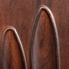 Massives Sideboard DUNE 175cm walnuss-braun Akazienholz 3D-Design schwarz Metall