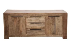 Massives Sideboard IRON CRAFT 175cm Mangoholz Kommode mit Schubladen Handarbeit