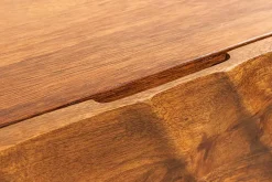 Massives Sideboard SCORPION 180cm braun hängend Mangoholz mit 3D Schnitzereien