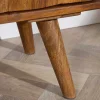 Massives TV-Board MYSTIC LIVING 140cm braun Sheesham Massivholz stone finish 3D -Front