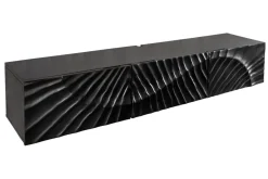 Massives TV-Board SCORPION 160cm schwarz Mangoholz hängend Lowboard
