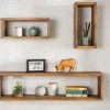 Massives Wandregal 3er Set HEMINGWAY 94cm braun aus Mangoholz