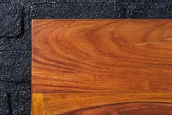 Massives Wandregal MAKASSAR 80cm braun Sheeshamholz stone finish handmade