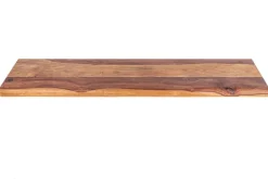 Massives Wandregal MAMMUT 115cm braun Sheesham stone finish Regalbrett Baumkante