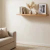 Massives Wandregal PURE 80cm Mango natur cream finish Mangoholz Steckregal