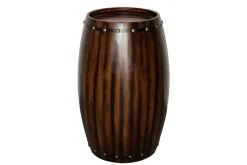 Massives Weinregal BODEGA 80cm coffee braun Pinie Fass-Bartisch für 23 Flaschen