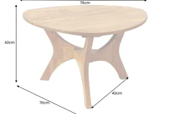 Massivholz Couchtisch ARCHITECTURE 70cm natur honey finish Akazie dreieckig