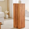 Massivholz Dekosäule COLUMNA 75cm braun Akazie Beistelltisch