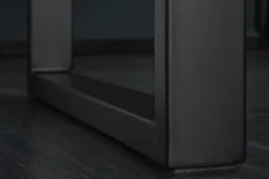 Massivholz Esstisch MAMMUT 200cm Akazie 3,5cm Tischplatte Baumkante Metall schwarz