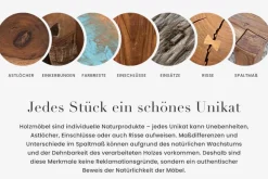 Massivholz Esstisch PURE 120cm braun Sheeshamholz stone finish einzigartige Maserung