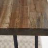 Massivholz Esstisch SCORPION 180cm braun Akazie schwarze Metallbeine Hairpin Legs Retro