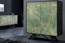 Massivholz Highboard MOUNTAIN SOUL 120cm echter Naturstein Akazie Schrank