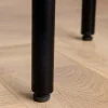 Massivholz Highboard VOODOO 120cm braun weiß schwarz Mangoholz mit 3D Schnitzereien oval Metallgestell