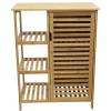 Massivholz Regal ZEN-BO 90cm natur Bambus mit Lamellentür