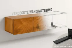 Massivholz TV-Bank SCORPION 160cm braun Mango Lowboard Hängeschrank