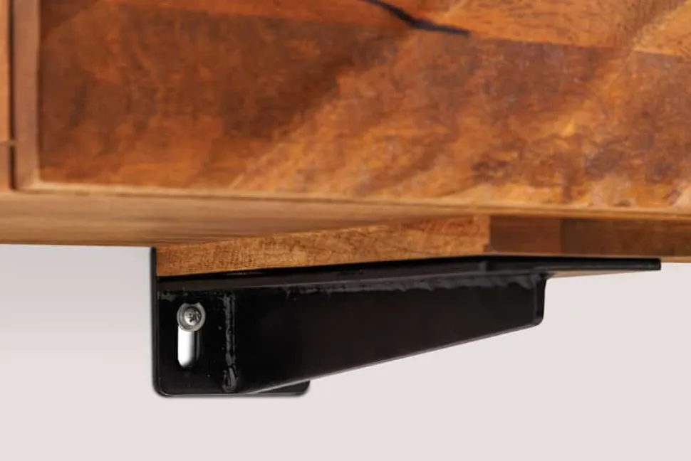Massivholz TV-Bank SCORPION 160cm braun Mango Lowboard Hängeschrank