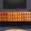 Massivholz TV Lowboard VULCANO 160cm hängend natur Mango Wohnzimmer
