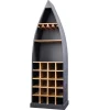 Massivholz Weinregal SEVEN SEAS 180cm anthrazit natur Mango Flaschenregal