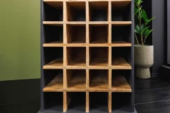 Massivholz Weinregal SEVEN SEAS 180cm anthrazit natur Mango Flaschenregal