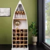 Massivholz Weinregal SEVEN SEAS 180cm weiß natur Mango Flaschenregal
