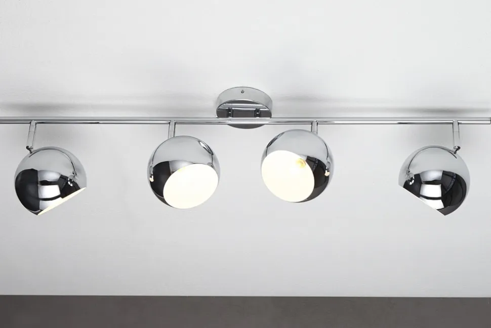 Moderne Deckenleuchte BUBBLE 105cm silber Chrom Pendelleuchte