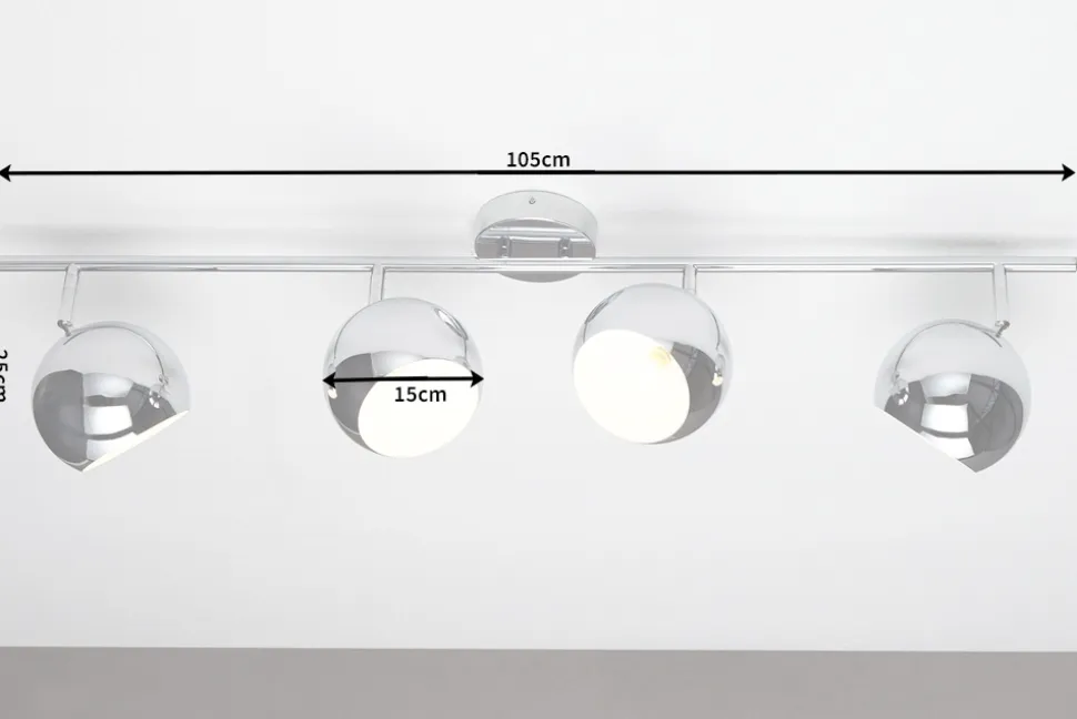 Moderne Deckenleuchte BUBBLE 105cm silber Chrom Pendelleuchte
