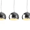 Moderne 3er Hängeleuchte CHROMAGON Chrom Kugelleuchte