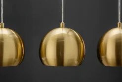Moderne 3er Hängeleuchte GOLDEN BALL gold Hängelampe höhenverstellbar